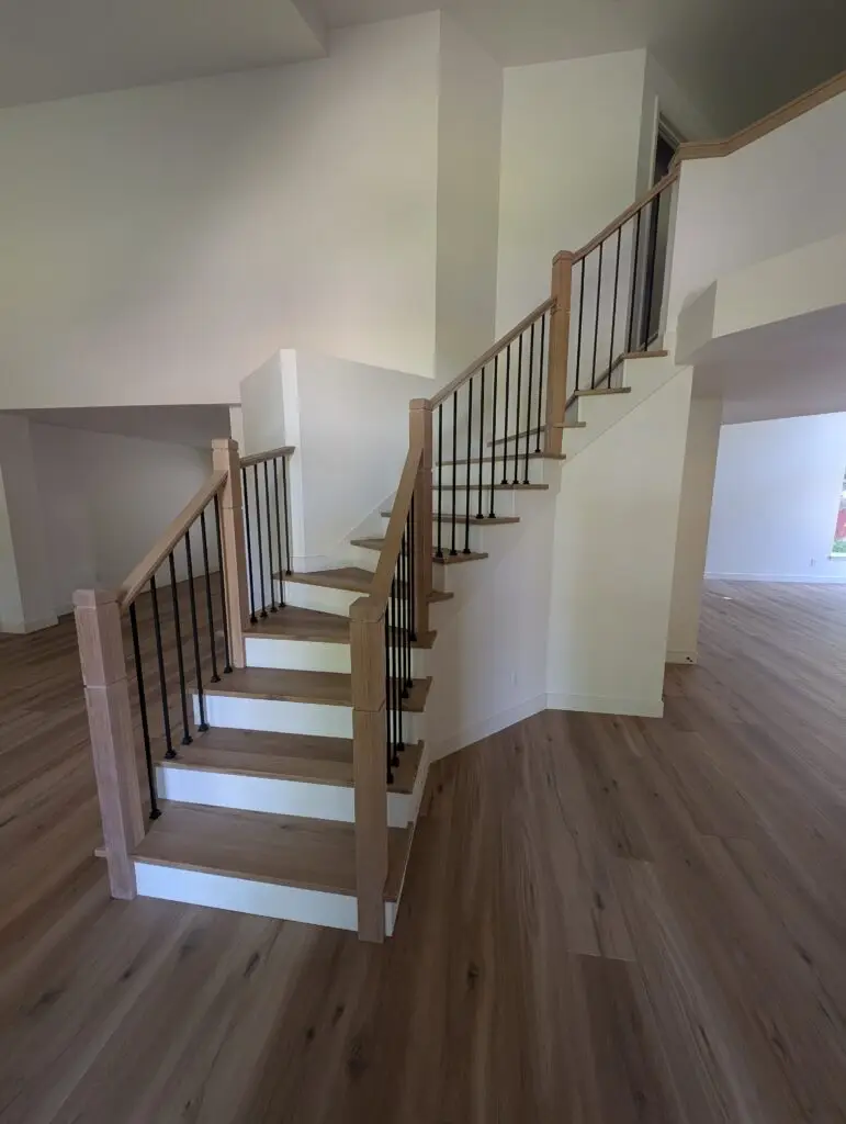 Staircase Renovation in Boise — cast iron balusters