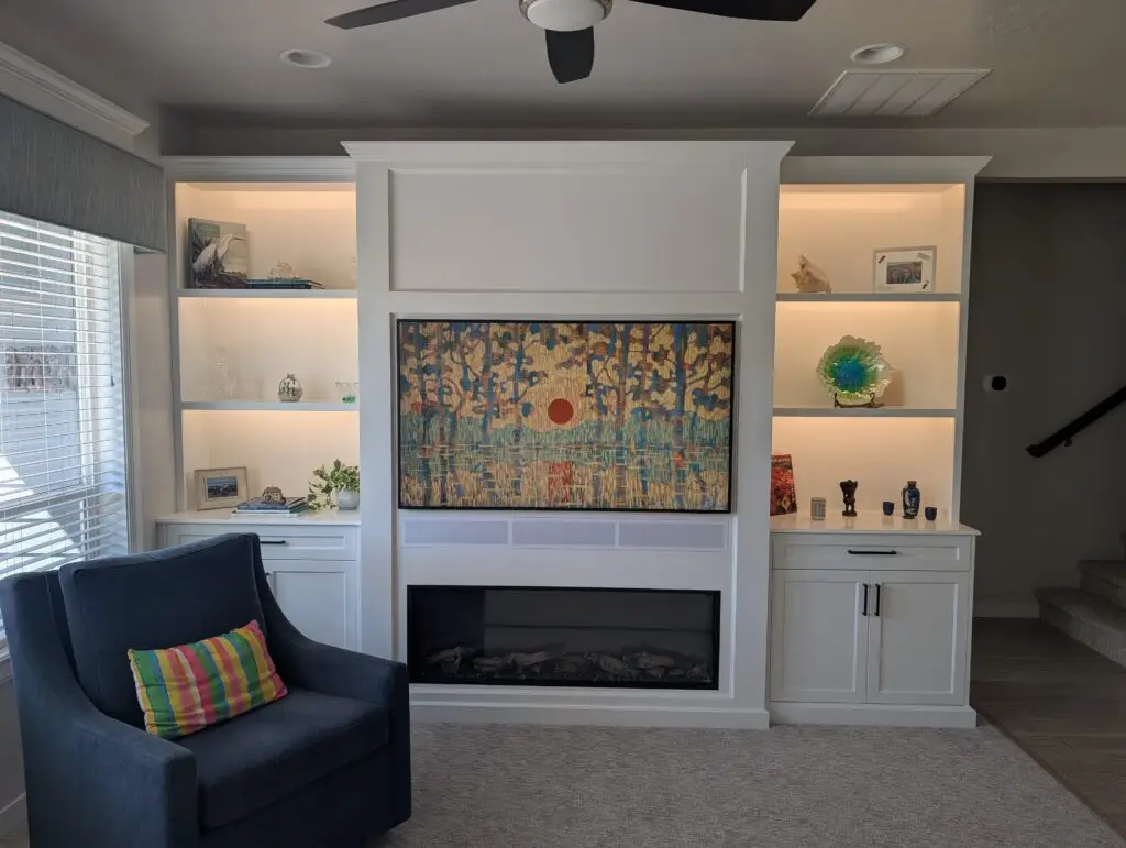 Built-In Fireplace Entertainment Center Installation in Meridian — meridian handyman