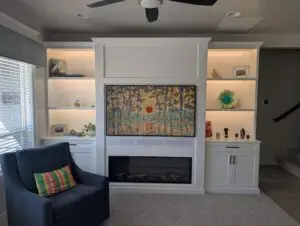 Built-In Fireplace Entertainment Center Installation in Meridian — meridian handyman
