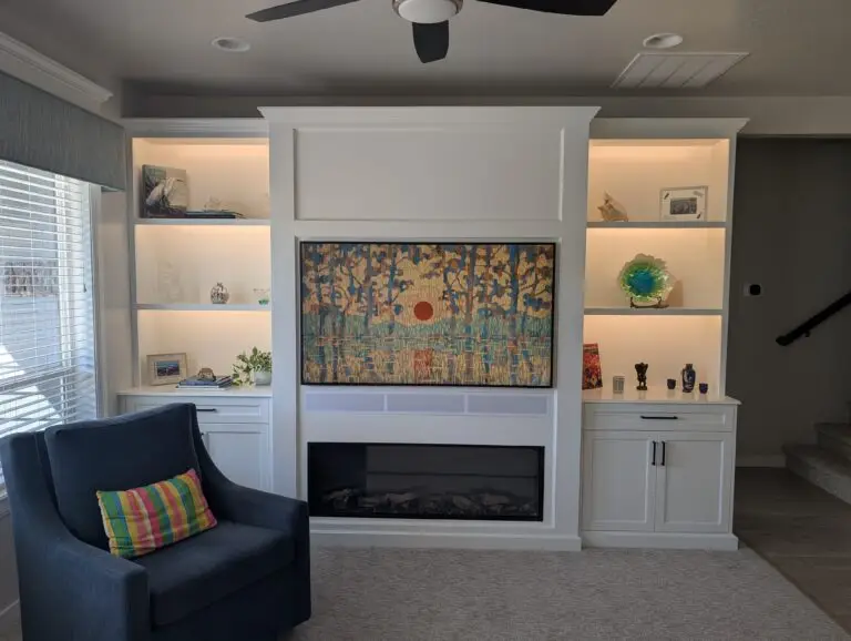 Built-In Fireplace Entertainment Center Installation in Meridian — meridian handyman