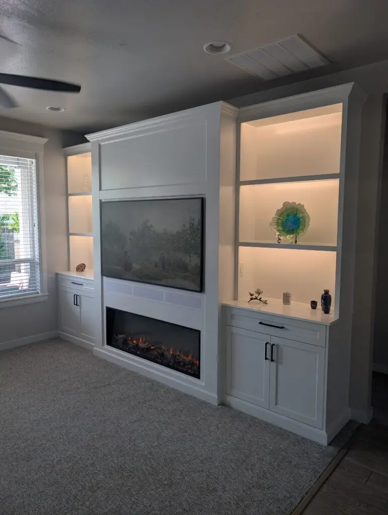 Built-In Fireplace Entertainment Center Installation in Meridian — meridian