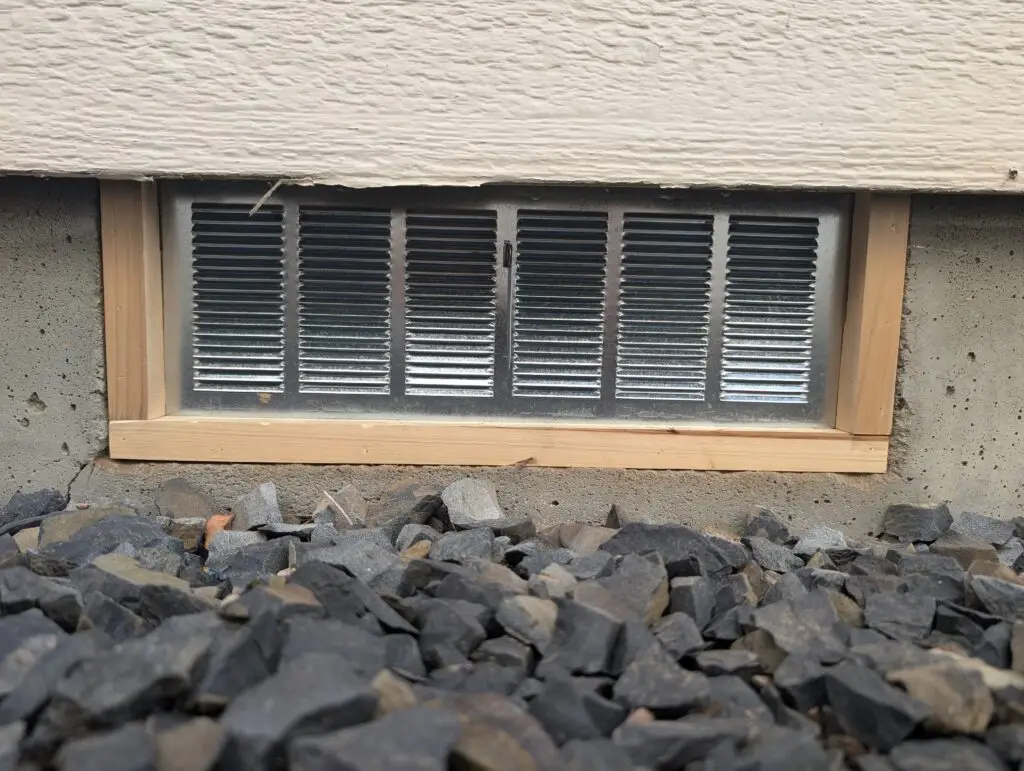 Foundation Vent Replacement Meridian — cedar frame replacement